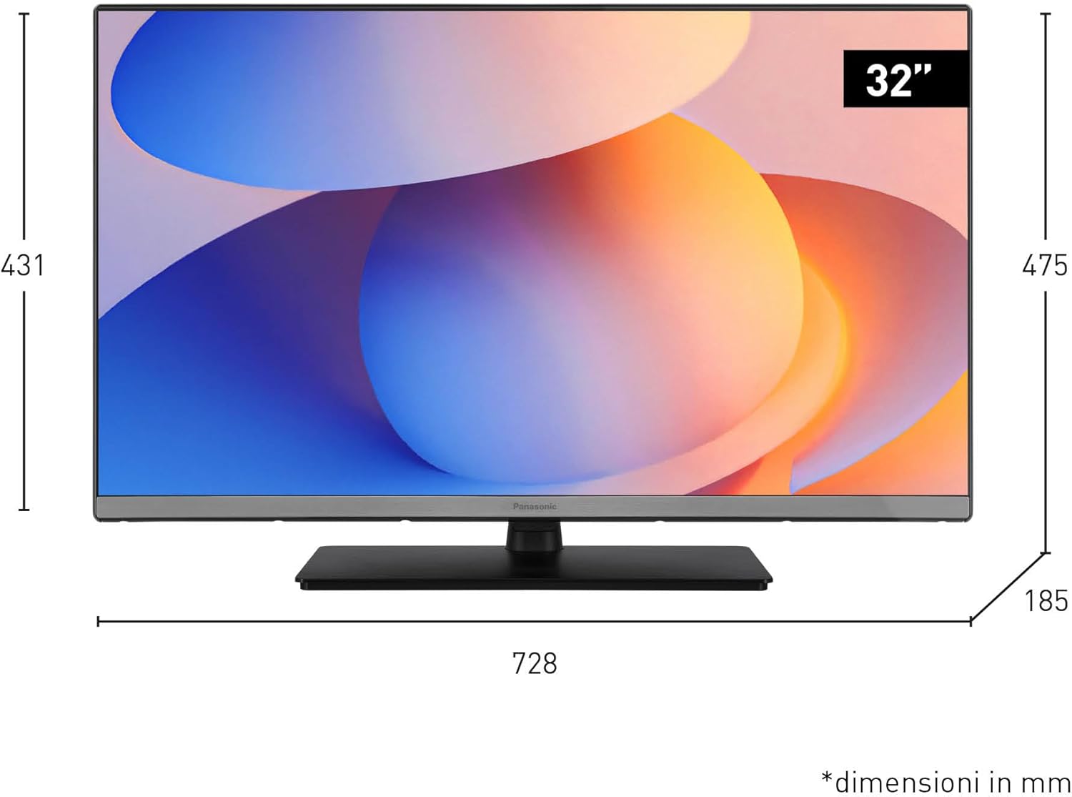 Panasonic TB-32S40AEZ, Series S40 32 Inch Smart TV LED HD, 2024, TiVo, Google and Alexa Voice Control, Game Mode, Media Player, HDR, HDMI, WLAN, for un'Esperienza Viewing Ottimale