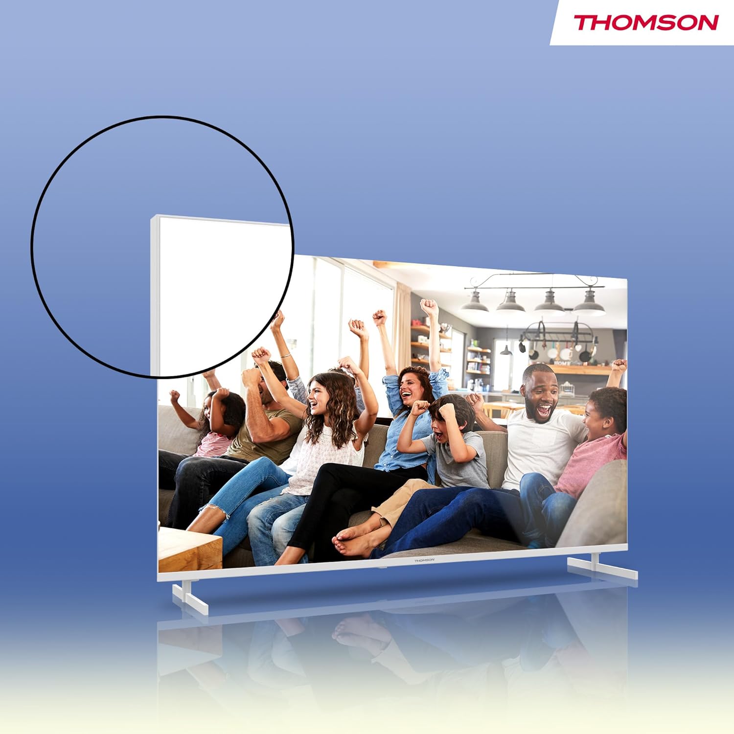 Thomson 43 Inch (109cm) 4K Ultra HD White Smart Google TV, Wi-Fi, Dolby Audio, HDR10, Bluetooth 5.1, Triple-Tuner (Cable/Satellite/Antenna), HDMI, CI+, A+ Pannello - 43UG4S14W