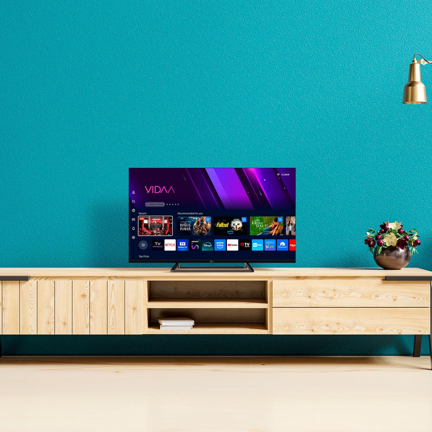 TELE System Smart TV 40 Inch Full HD LED Frameless, Certificato CAM tivùsat, HbbTV, HDR10 HLG, powered by VIDAA, Dual Remote Control Included.