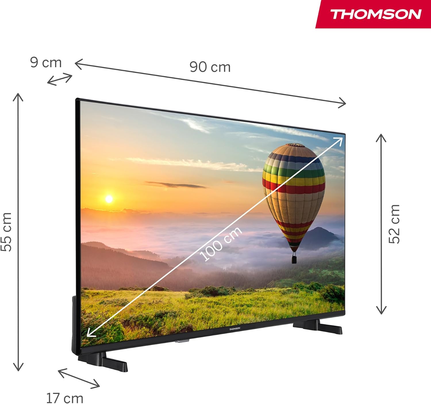 Thomson 40 Inch (100 cm) FHD Smart TV, Wi-Fi, Voice Control, HDR10, Dolby Audio, Triple-Tuner (Cable/Satellite/Antenna), HDMI, USB, 1 GB RAM, 4 GB Flash - 40FT2S35