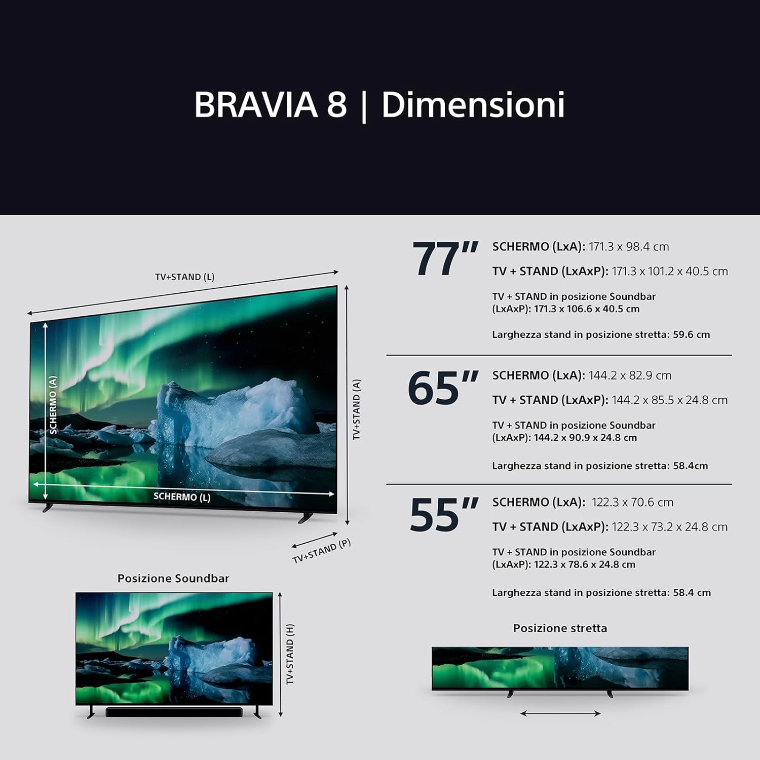 BRAVIA 8 OLED 55 Inch 4K HDR Google Smart TV - Gaming Menu for, IMAX Enhanced, Dolby Vision Atmos, Chromecast, AirPlay, 120Hz 55XR80