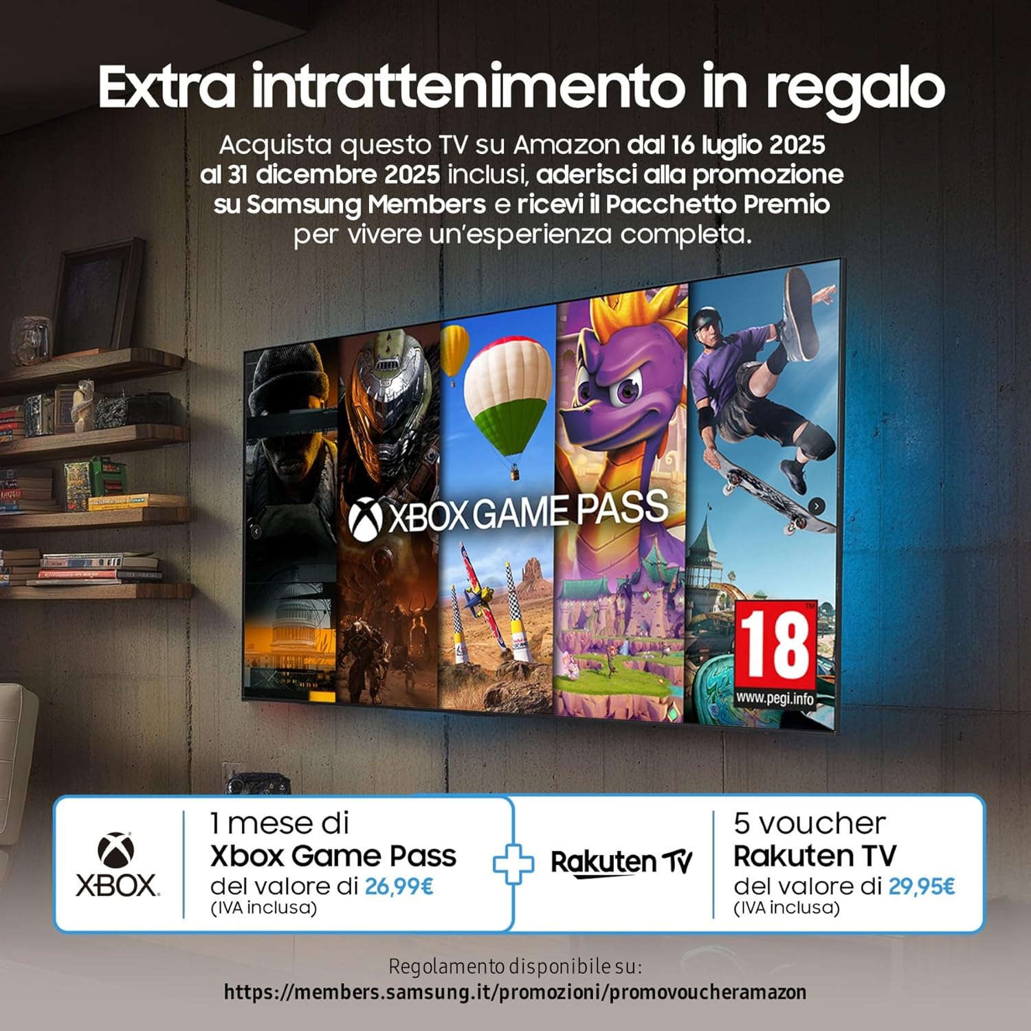 QLED 4K Vision AI Smart TV 43'' QE43Q8FAAUXZT, Q8F, Q4 AI Processor, 4K Upscaling, OTS Lite, Air Slim Design, 100% of Volume Colore with Quantum Dot, PACCHETTO INTRATTENIMENTO, 2025