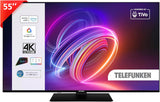 TELEFUNKEN 2025 Smart TV 55" Ultra HD TE55750B46I2PZ, TiVo TV LED 55 Inch, Compatible with Alexa and Google Assistant, DVB-I, Digital DVB-T2, Dolby Vision, HDR10
