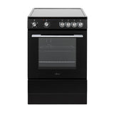 Freestanding Electric Single Cavity Cooker 68L 4 Ceramic Hobs Black