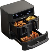 Tri Zone 13.6L Air Fryer Oven 3 Independent Cooking Zones PFAS-Free Black