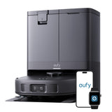 Robot Vacuum With Mop 8000Pa Suction Dual Mops Auto-Lift Black