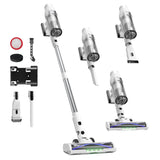 Cordless Stick Vacuum Cleaner 580W 48KPa Suction 65 Min White
