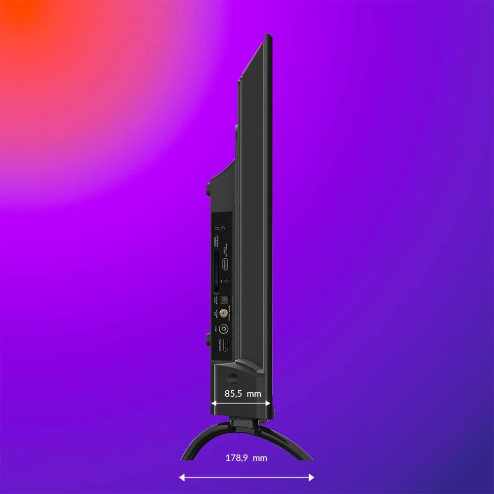 Strong - Smart TV 40″ (100 cm) Full HD SRT40FD5553 - with Android TV - Immagini eccezionali - Triple Tuner - 3 HDMI ports (1 ARC) + 2 USB ports + AV + Input antenna/satellite - Black