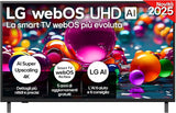 webOS UHD AI UA75 TV 43 Inch, Smart TV 4K Ultra HD, Processore α7 Gen8, webOS with AI, Filmmaker mode, HDR10, Gaming with VRR 4K@60Hz, Game Optimizer, Wi-Fi, 43UA75006LA 2025