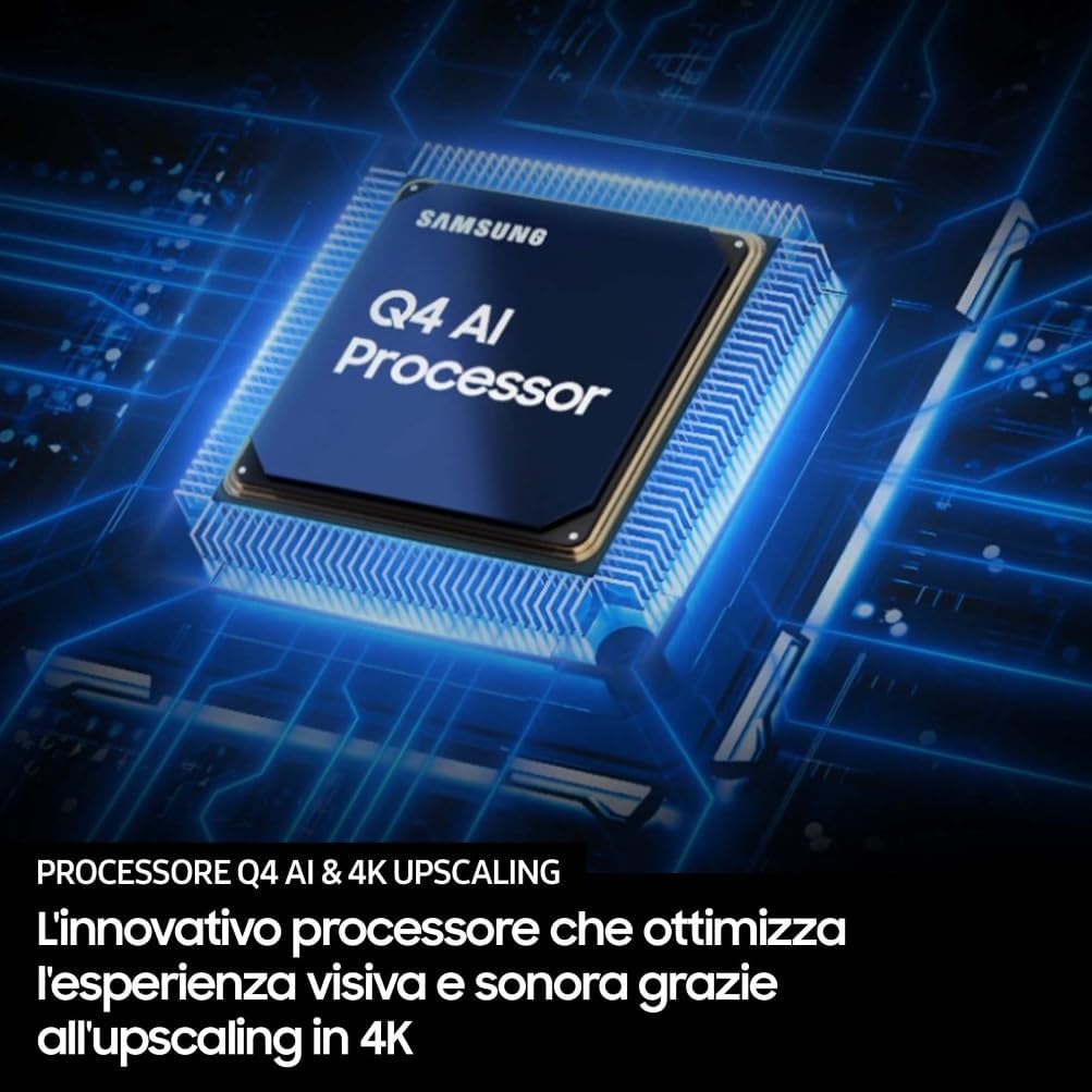 QLED 4K Vision AI Smart TV 43'' QE43Q8FAAUXZT, Q8F, Q4 AI Processor, 4K Upscaling, OTS Lite, Air Slim Design, 100% of Volume Colore with Quantum Dot, PACCHETTO INTRATTENIMENTO, 2025