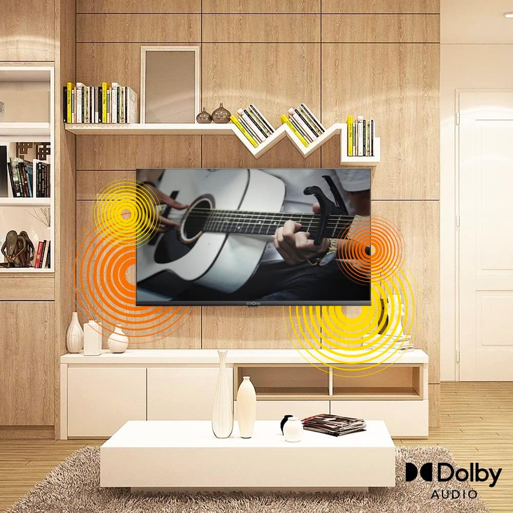 Strong - Smart TV 40″ (100 cm) Full HD SRT40FD5553 - with Android TV - Immagini eccezionali - Triple Tuner - 3 HDMI ports (1 ARC) + 2 USB ports + AV + Input antenna/satellite - Black
